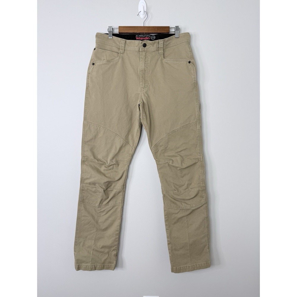 Wrangler All Terrain Gear Pants ATG 34x34 Khaki Trail Hiking Outdoor